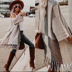 Bohemian Fringe Slim Knit Soft Cardigan